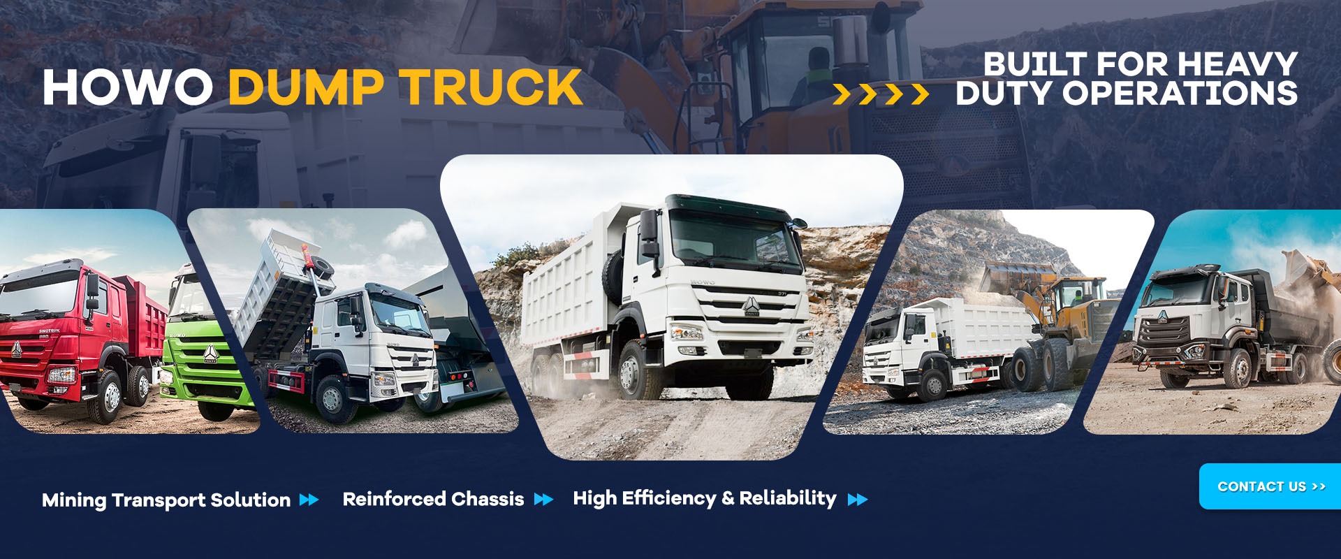 ZW Group HOWO dump trucks in action at mining sites: reliable and efficient tipper solutions for heavy loads.