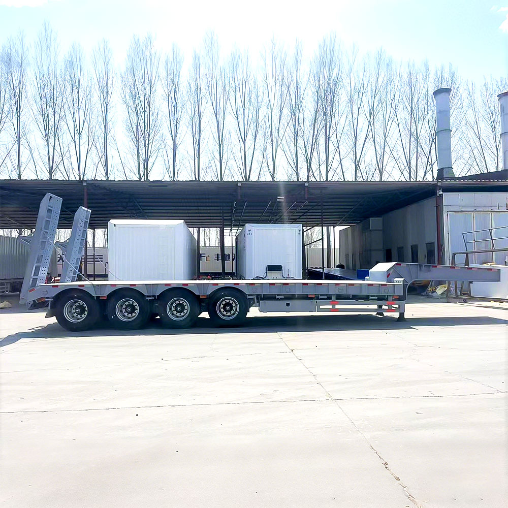 4 Axle 100 Ton Lowbed Semi Trailer