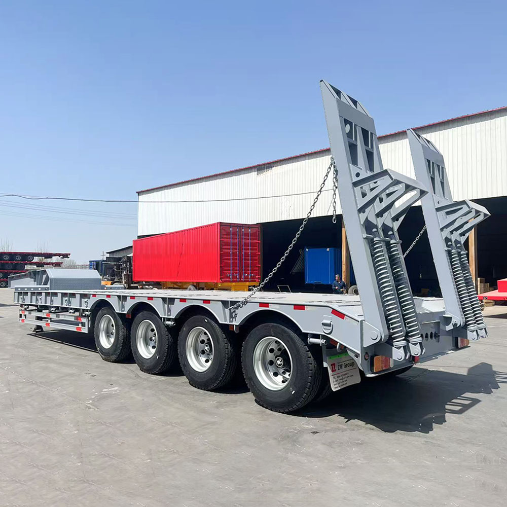 4 Axle 100 Ton Lowbed Semi Trailer