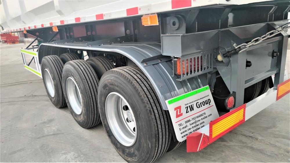 3 axle 45CBM tipper trailer tire detail designed for long distance heavy load transport