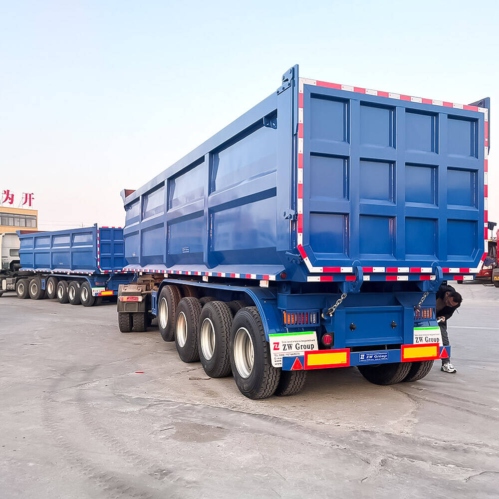 4 Axle 40CBM Construction End Dump Semi Trailer