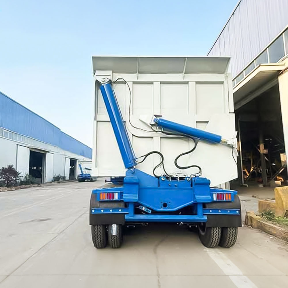 4 Axle Construction Side Dump Drawbar Semi Trailer