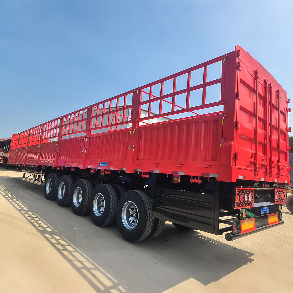 5 Axle 80Ton Cargo Fence Semi Trailer