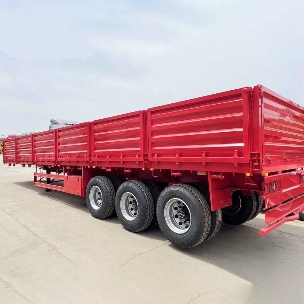3 Axle 60T Bulk Cargo Side Board Semi Trailer