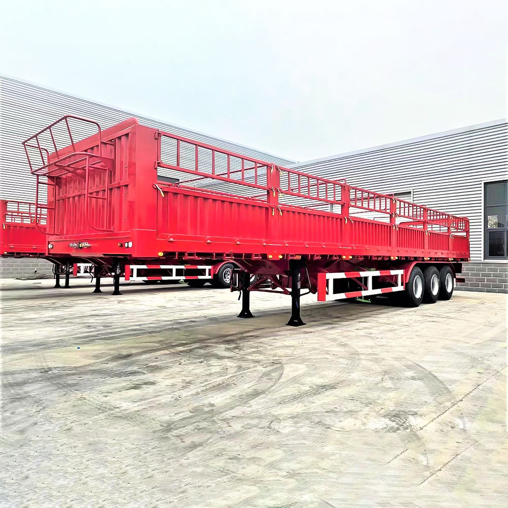 3 Axle 60T Bulk Cargo Side Board Semi Trailer