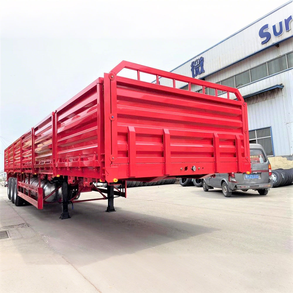 3 Axle 60T Bulk Cargo Side Board Semi Trailer