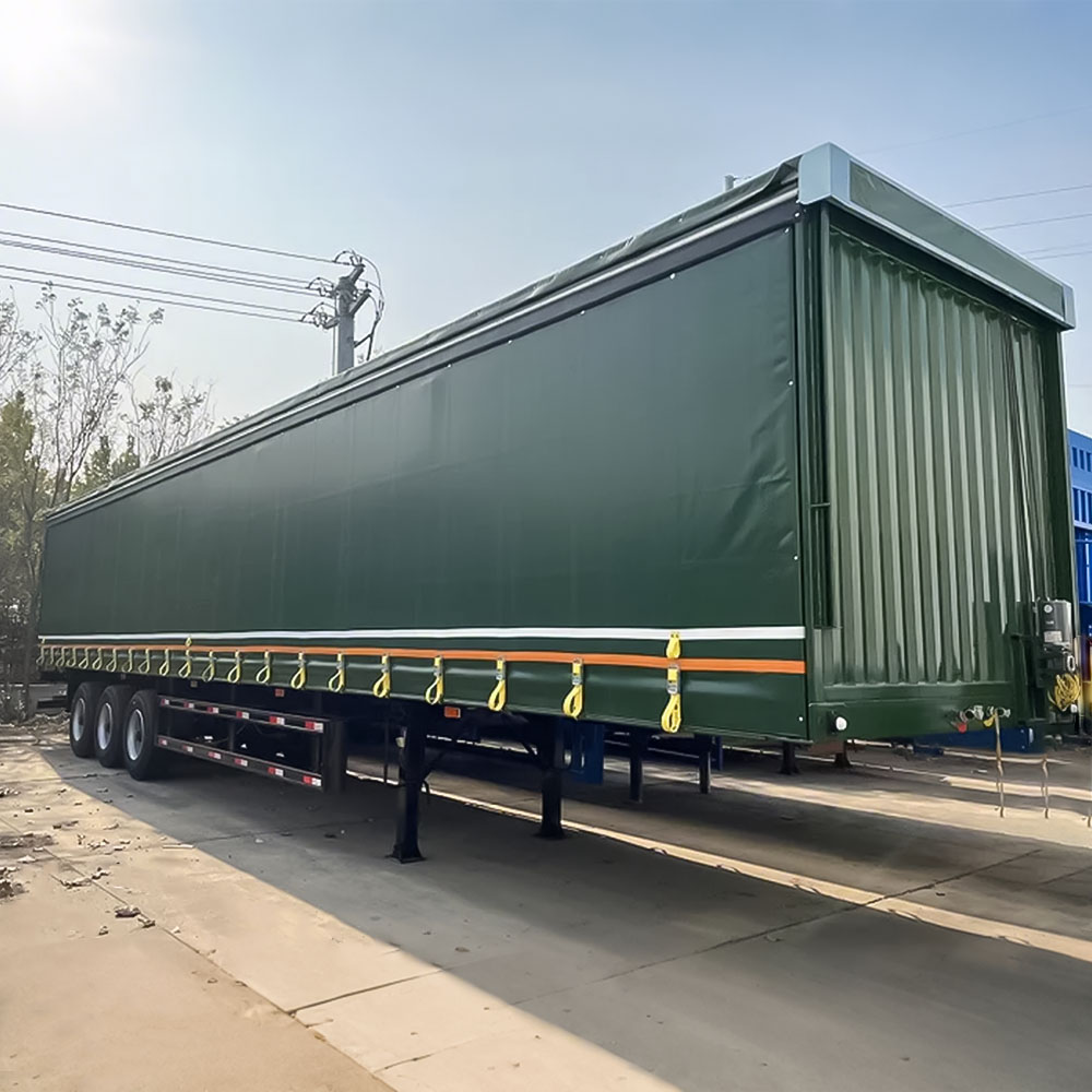 3-Axle Curtain Side Cargo Semi Trailer