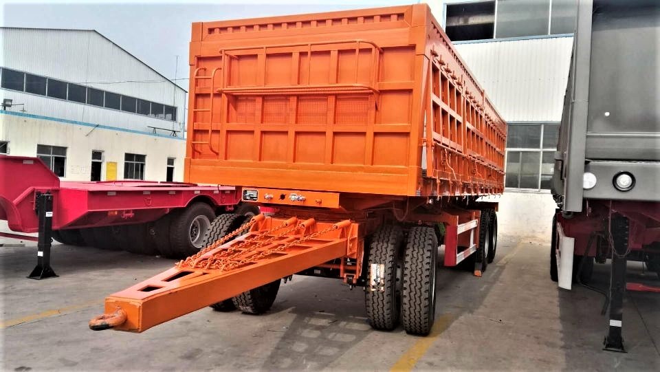Full Drawbar Flatbed Cargo Trailer
