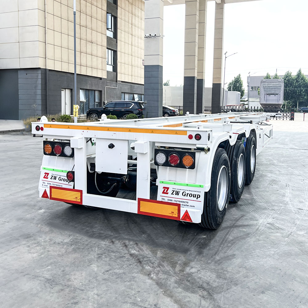 3 Axle 60 Ton Skeleton Semi Trailer