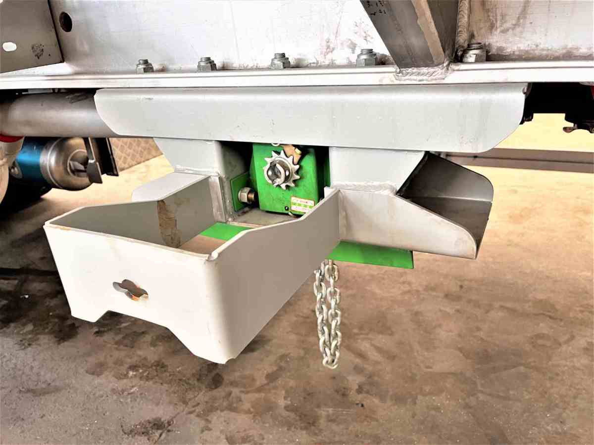 Spare tire carrier and structural chassis protection on tanker trailer