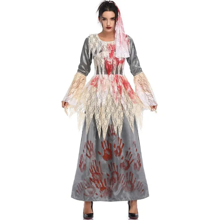 Halloween Vampire Ghost Bridal Dress