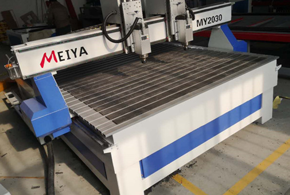 Two Heads CNC Router 2030 with T-slot table
