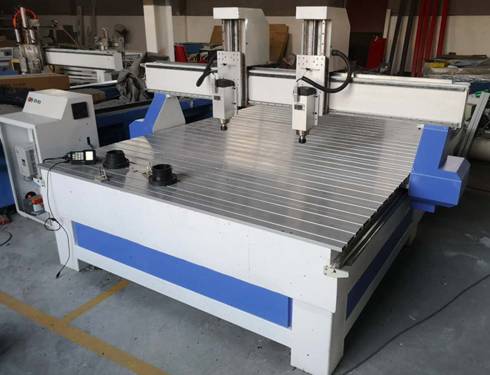 Two Heads CNC Router 2030 with T-slot table