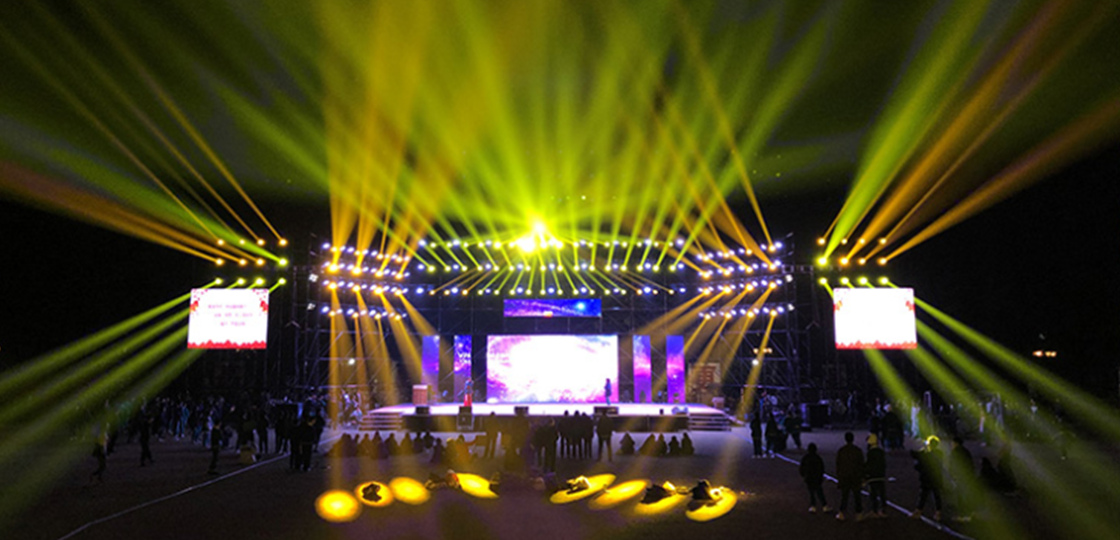Outdoor performance stage lighting case