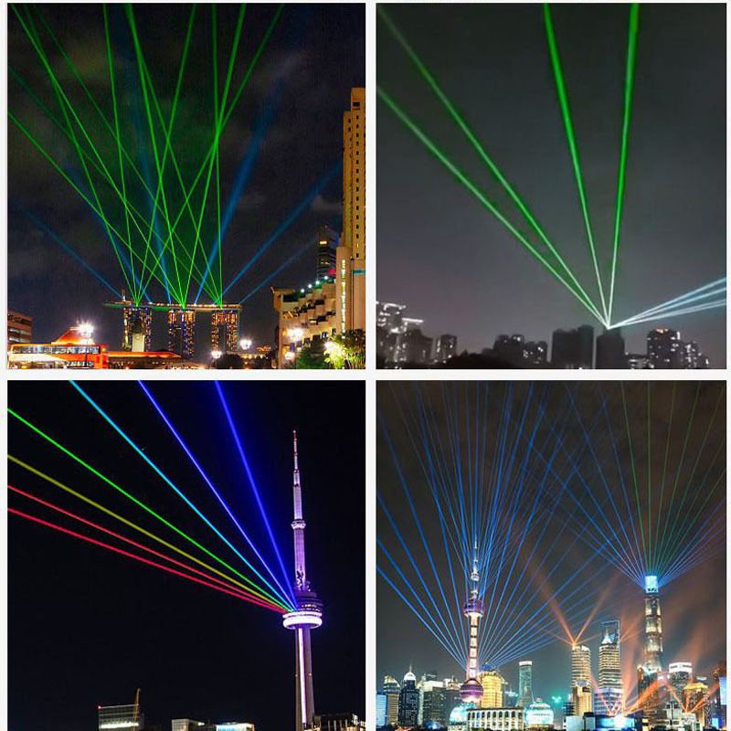 Outdoor waterproof animation laser light, ultra long range scenic spot lighting, rooftop landmark mountain projection laser light, 30W