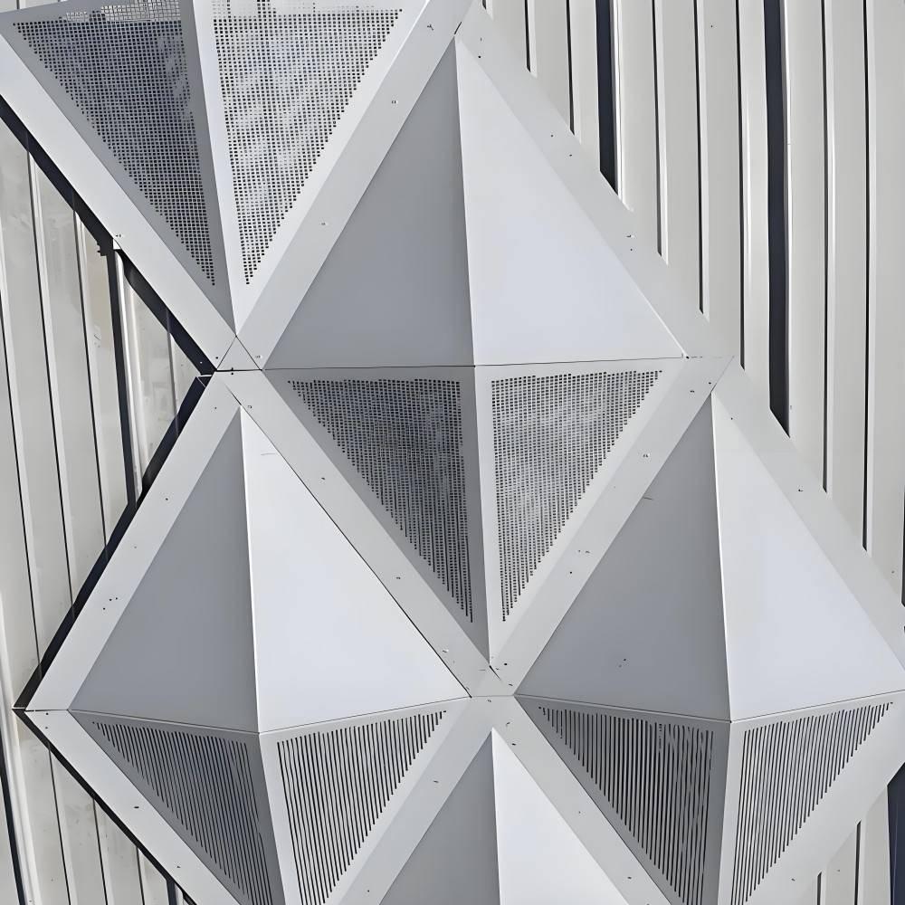 Customizable WPC Material Matrix Cladding Exterior Aluminum Wall Panel System for Living Room Decoration