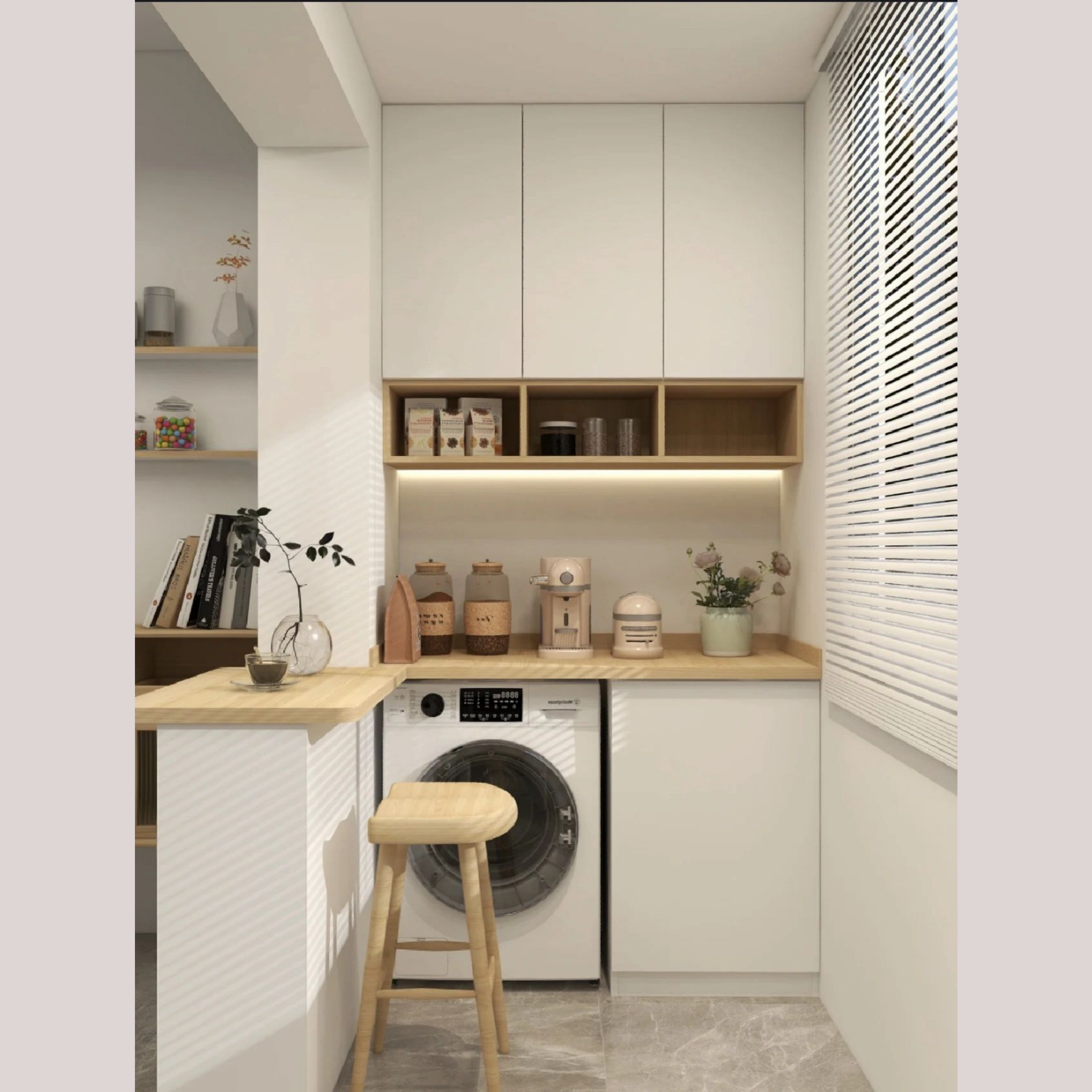 Modern Light Luxury Solid Wood Custom Large-Capacity Storage Integrated Countertop Eco-Friendly Multifunctional Cabinet