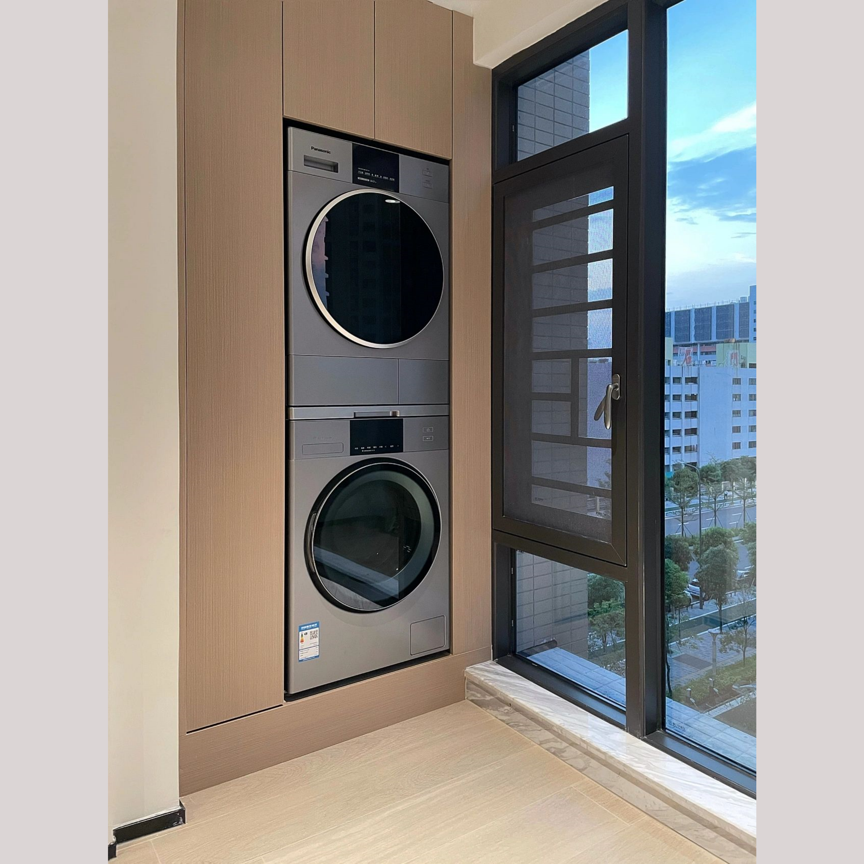 Modern Light Luxury Solid Wood Custom Large-Capacity Storage Integrated Countertop Eco-Friendly Multifunctional Cabinet