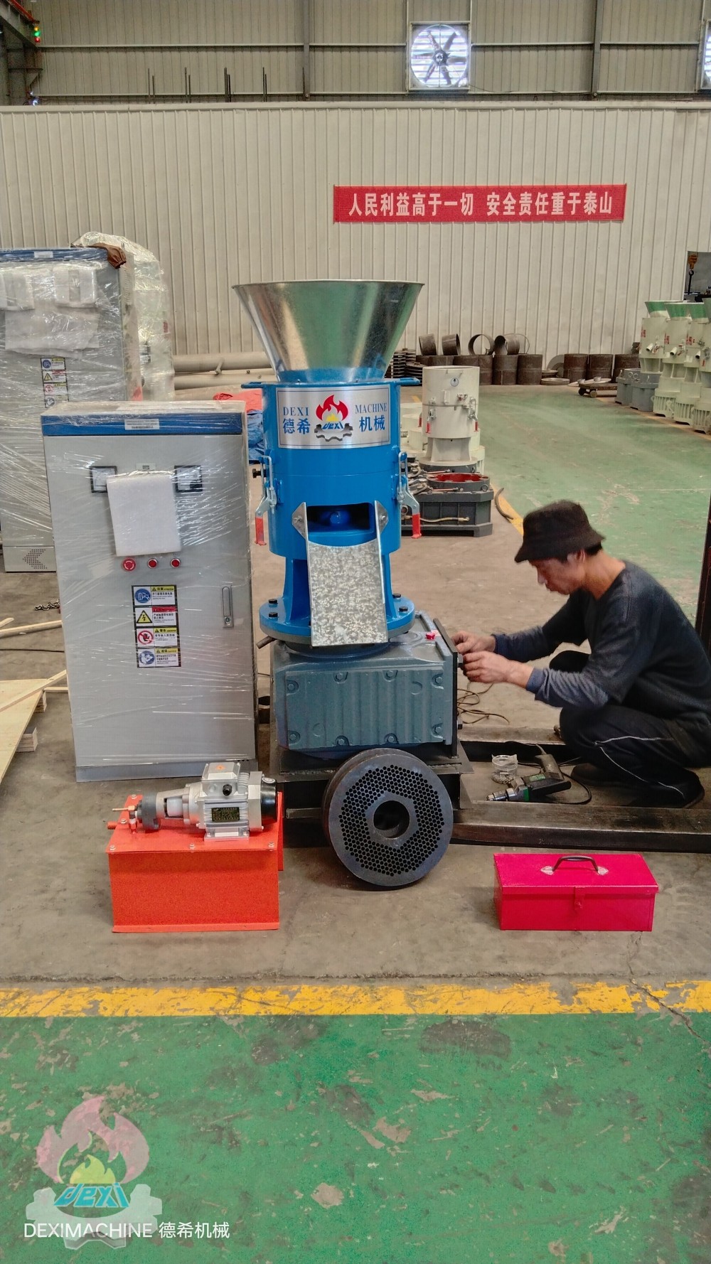Deliver Flat Die Pellet Machine SKJ2-350B to South korea Deliver Flat Die Pellet Machine SKJ2-350B to South korea