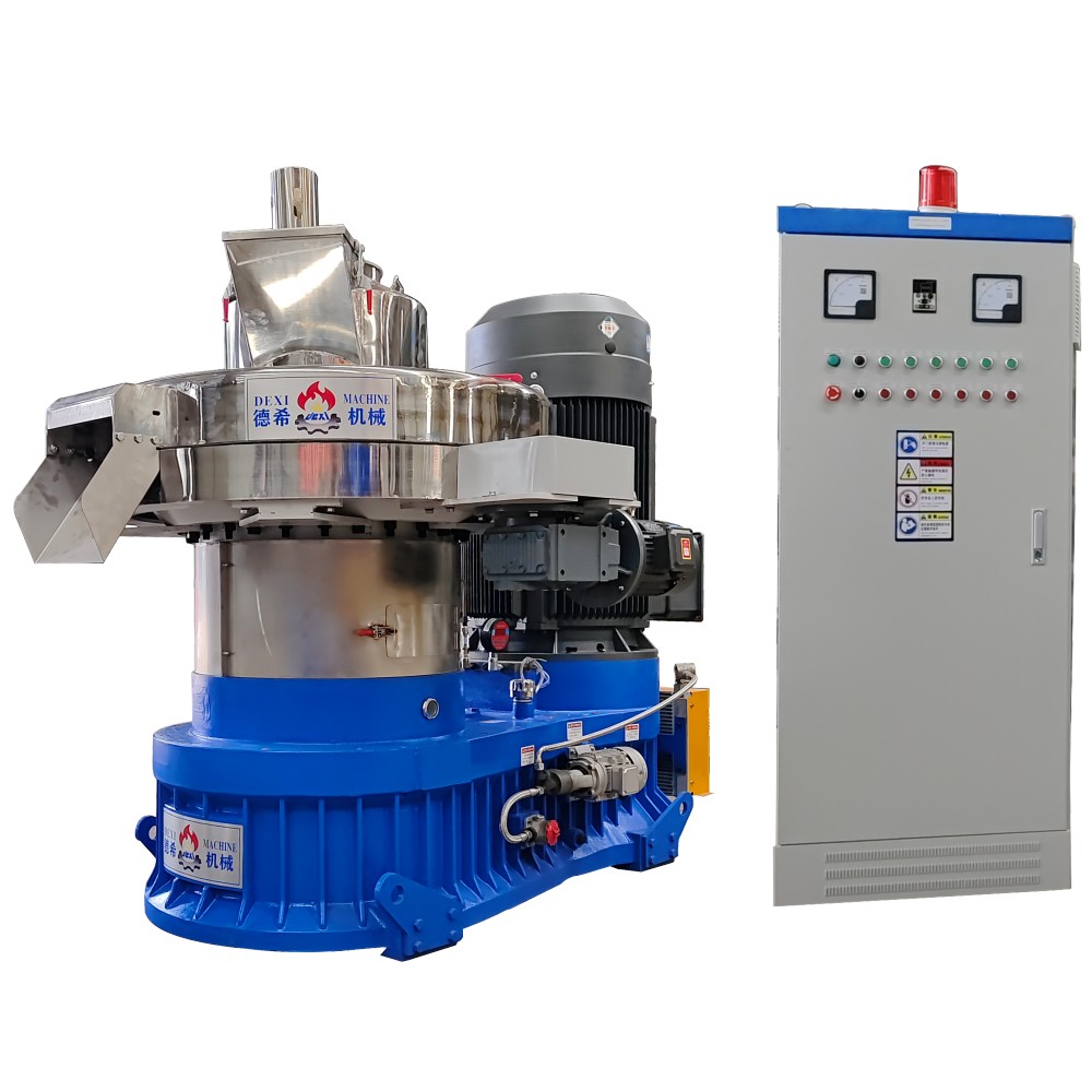 DEXI 1.5-2t/h Vertical Ring Die Wood Pellet Machine Customized Pine Eucalyptus Biomass Wood Pellet Making Mill