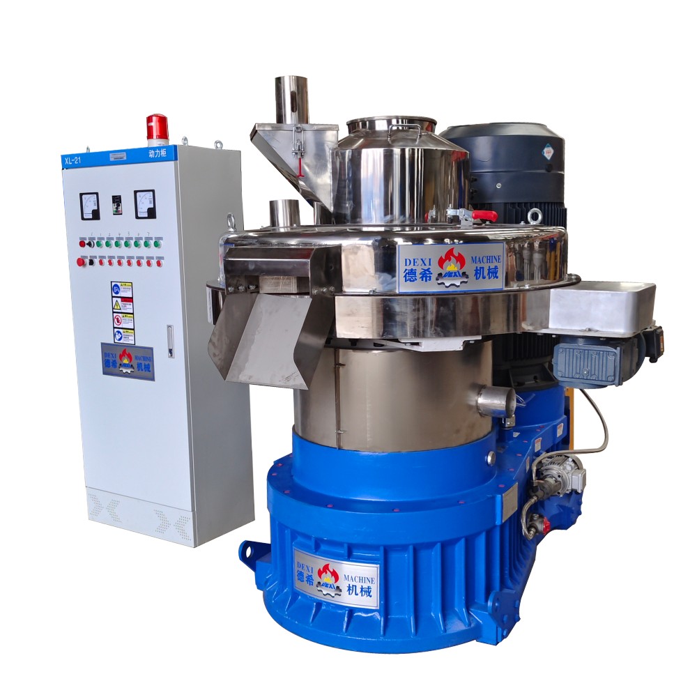 DEXI 1.5-2t/h Vertical Ring Die Wood Pellet Machine Customized Pine Eucalyptus Biomass Wood Pellet Making Mill