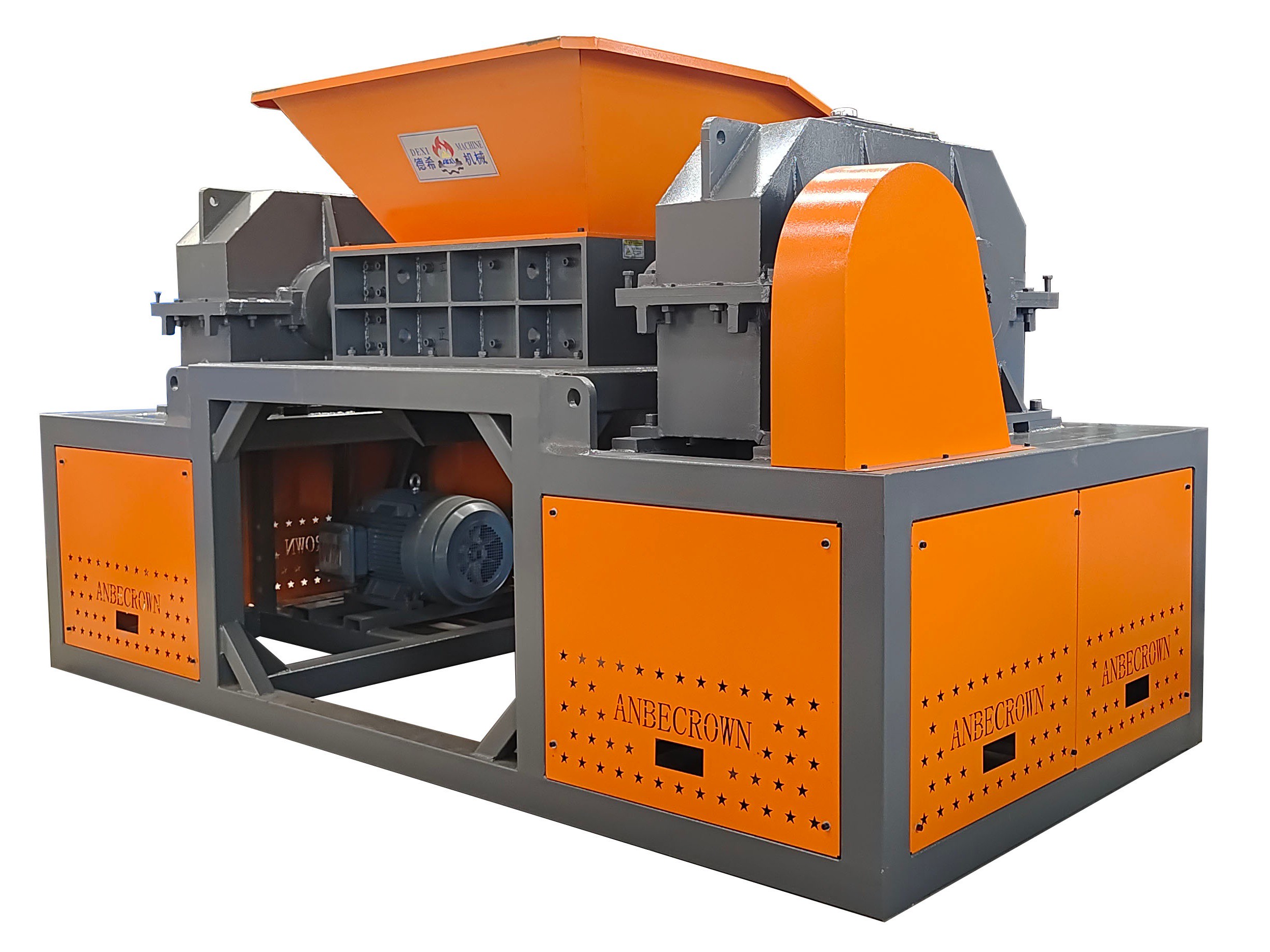 Double Shaft Shredder Machine for Plastic Metal Wood Tire Coconut Shell Waste Recycling Equipment