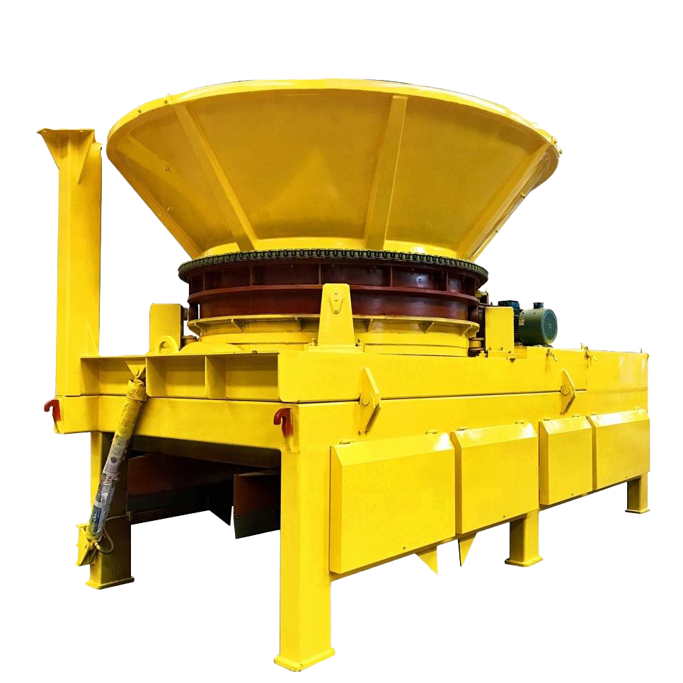 Tree stump crushing machine with diesel engine with mobile system