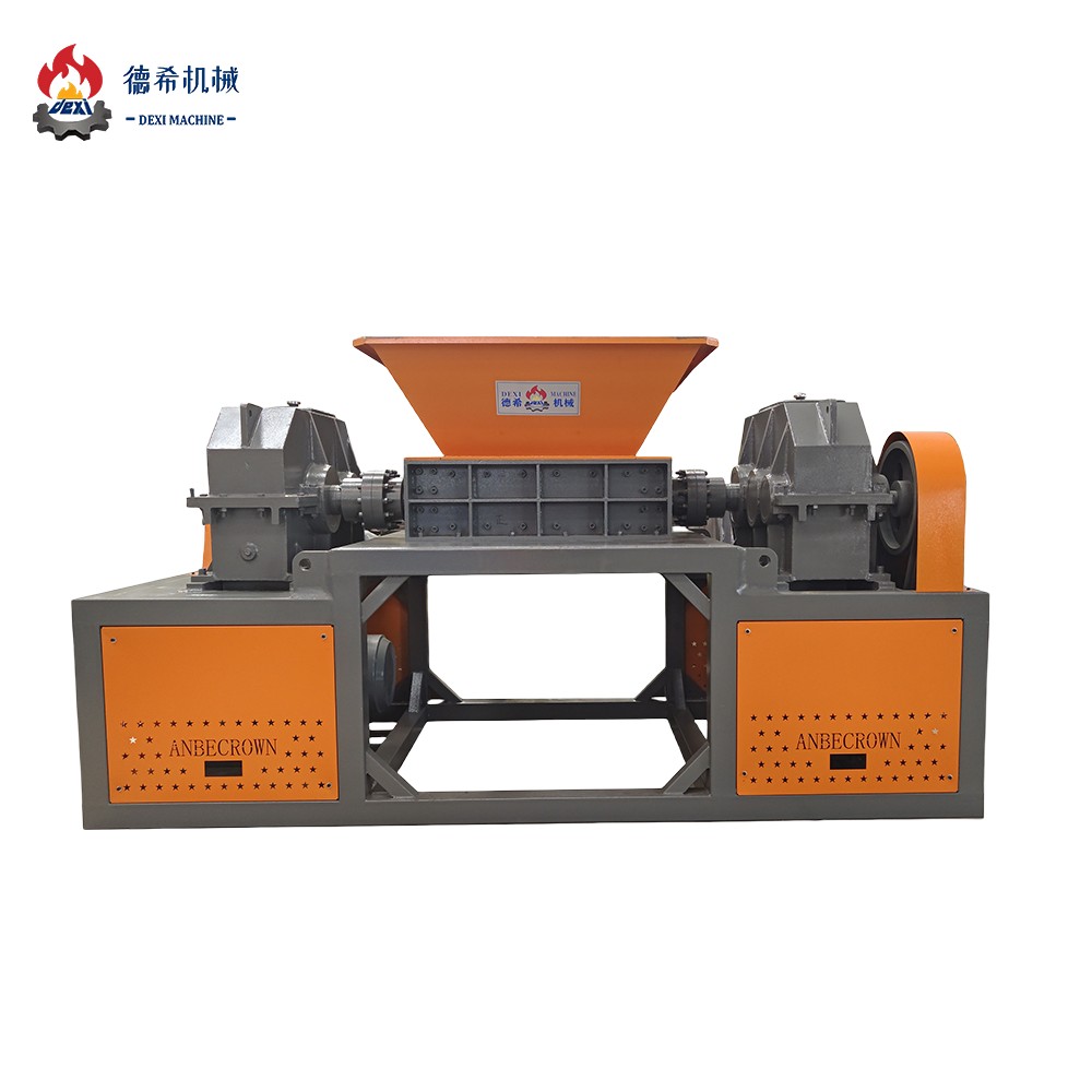 Double Shaft Shredder Machine for Plastic Metal Wood Tire Coconut Shell Waste Recycling Equipment