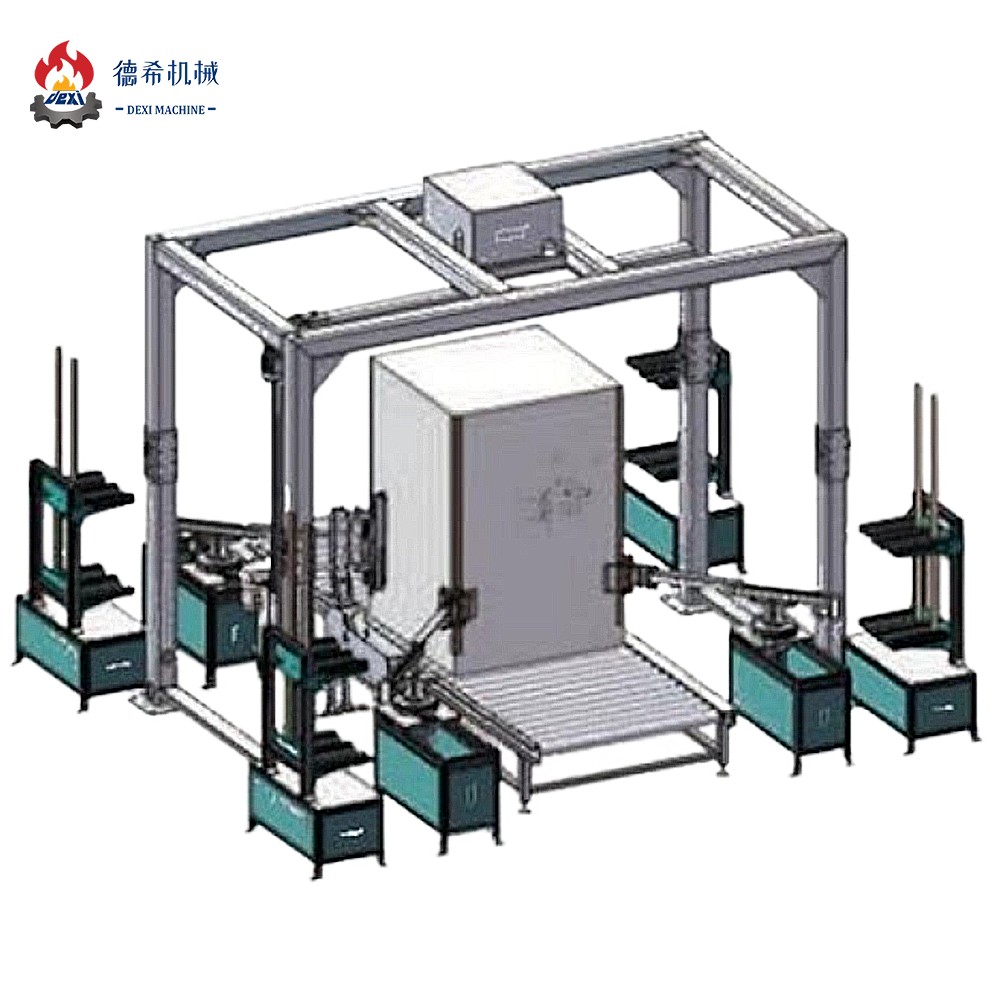 Heavy Duty Fully Automatic Rotary Arm Wrapping Machine with Top Press Pallet Wrapper with Top Press Function