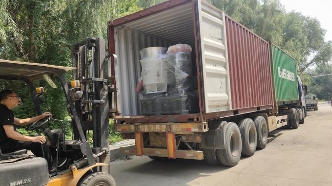 Loading flat die organic fertilizer pellet machine for Korea customer