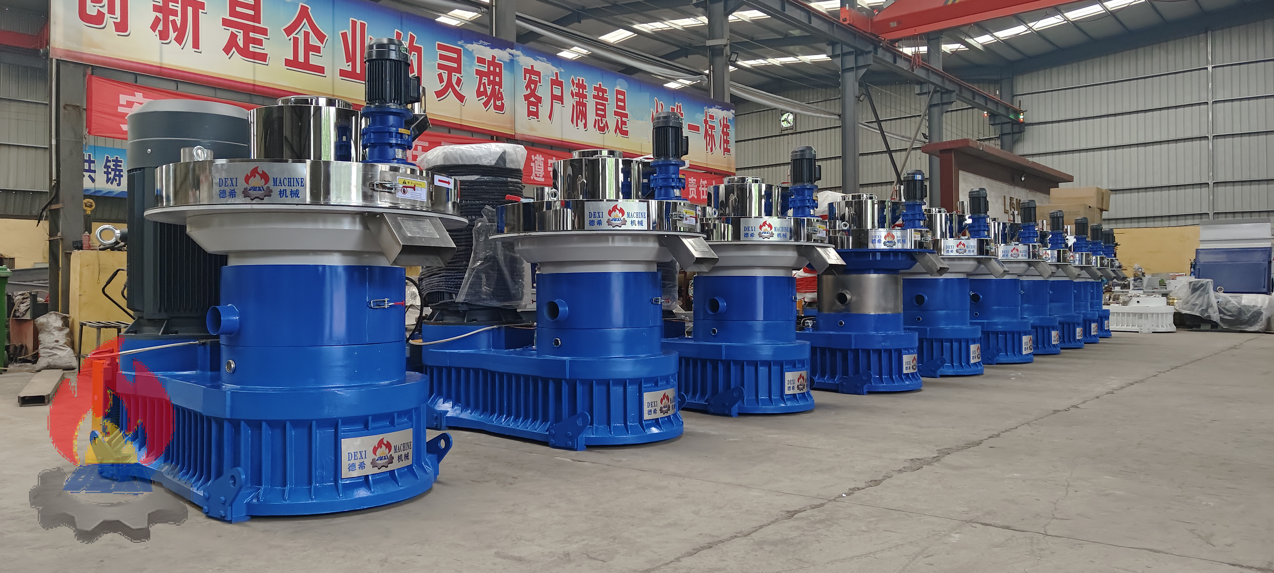 Deliver 10 sets of XGJ560P wood pellet machine to domestic customer