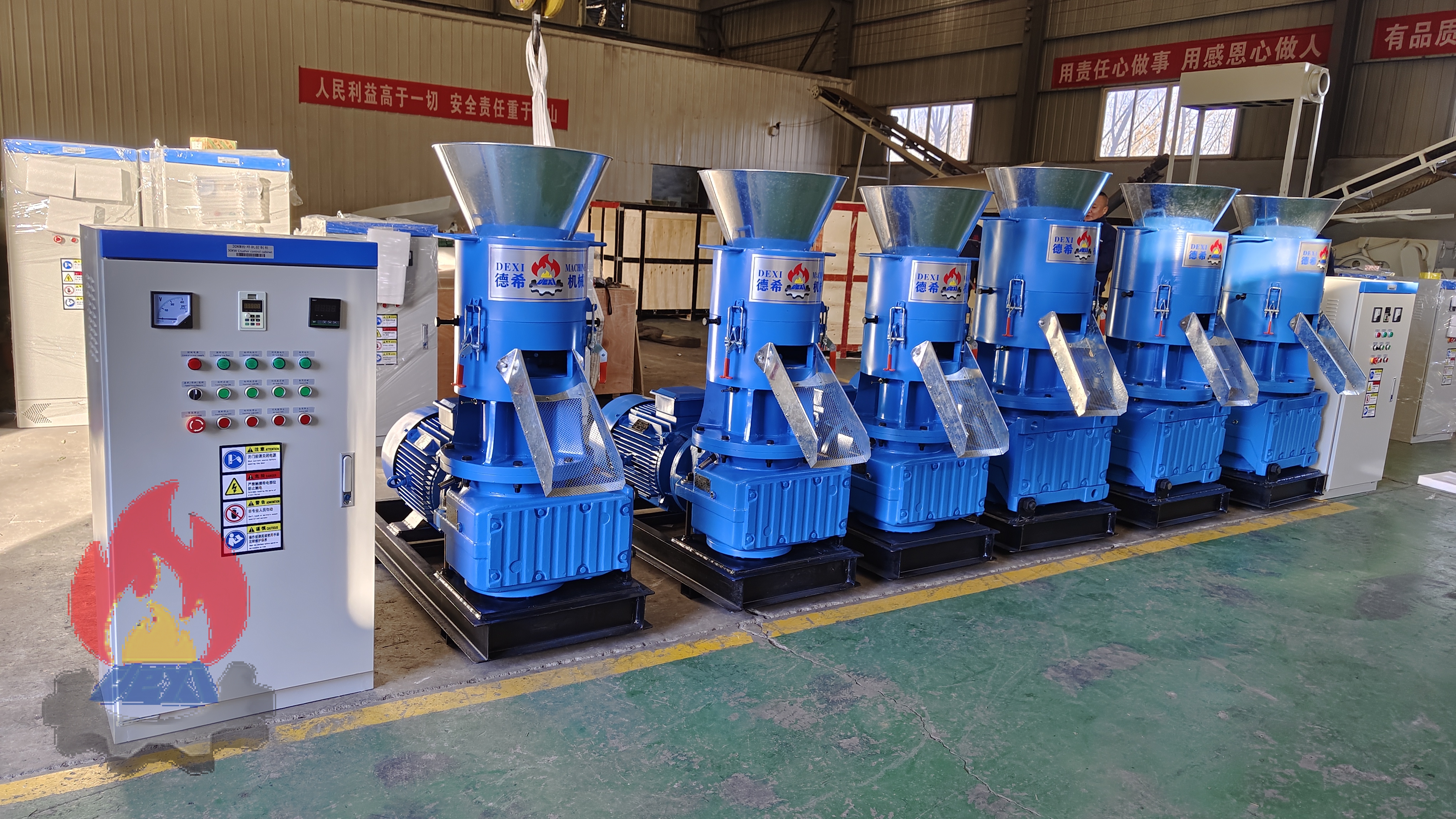 Deliver 6 sets of Flat Die Pellet Machine to Europe