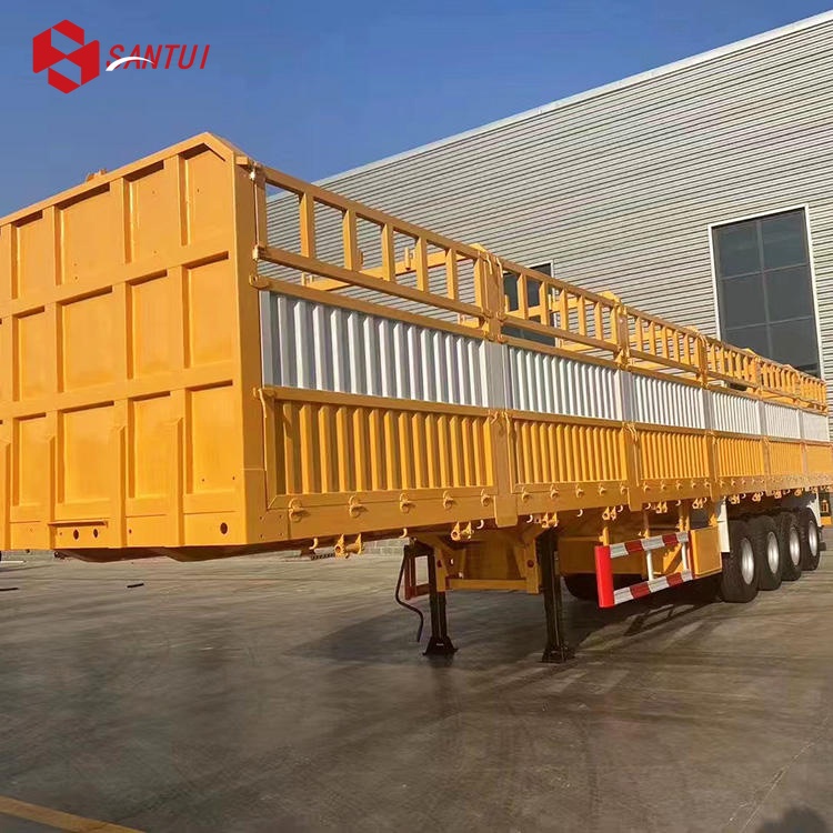Vehicle Master 60 Ton 3 Axle Steel Fence Stake Cargo Utility Truck Semi Trailer Transporting Fence