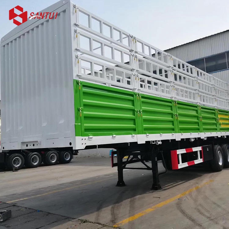 Vehicle Master 60 Ton 3 Axle Steel Fence Stake Cargo Utility Truck Semi Trailer Transporting Fence