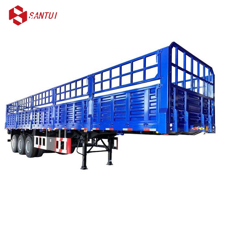 Vehicle Master 60 Ton 3 Axle Steel Fence Stake Cargo Utility Truck Semi Trailer Transporting Fence
