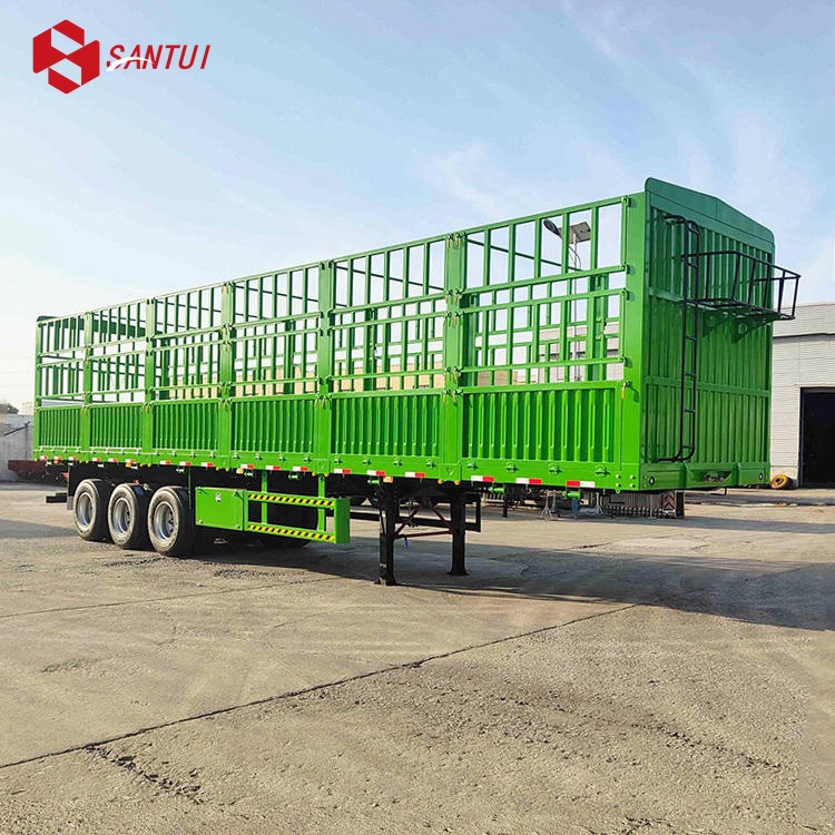 Vehicle Master 60 Ton 3 Axle Steel Fence Stake Cargo Utility Truck Semi Trailer Transporting Fence