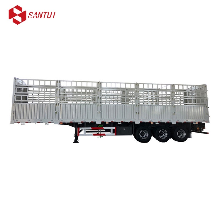 Vehicle Master 60 Ton 3 Axle Steel Fence Stake Cargo Utility Truck Semi Trailer Transporting Fence
