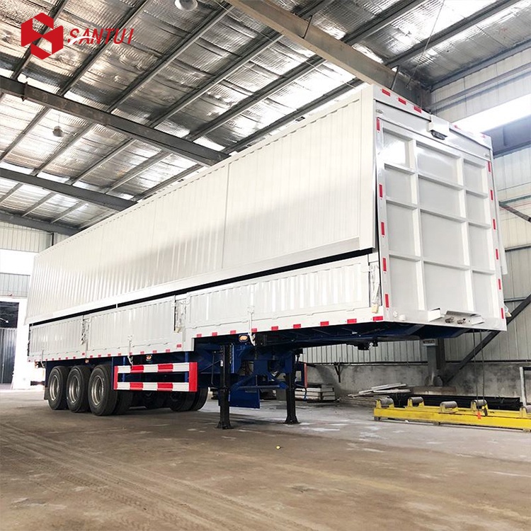 Truck Trailers Car Carrier Truck Trailer Cargo Trailer Wing Van Wingspan Semi Trailer Steel High Quality 3 Axles 40ft