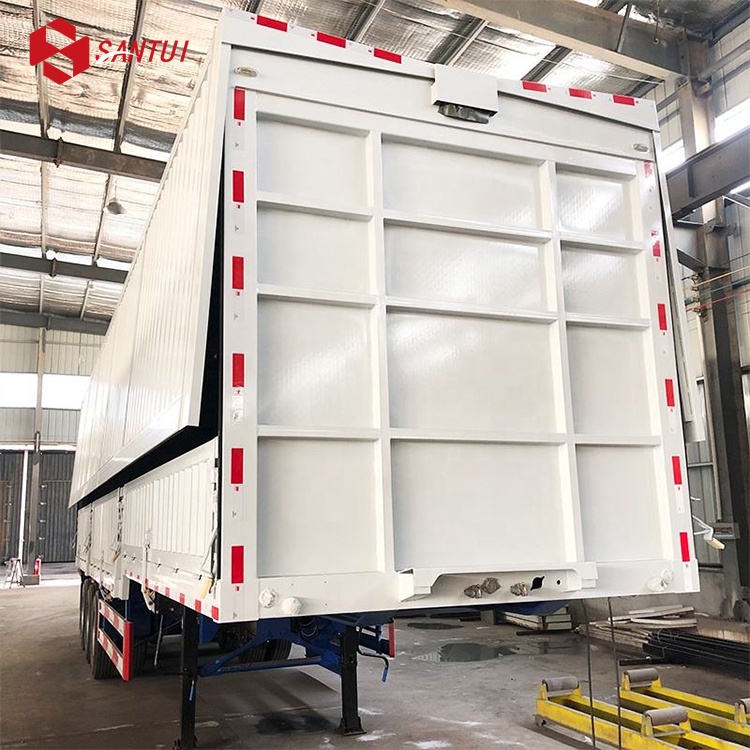 Truck Trailers Car Carrier Truck Trailer Cargo Trailer Wing Van Wingspan Semi Trailer Steel High Quality 3 Axles 40ft