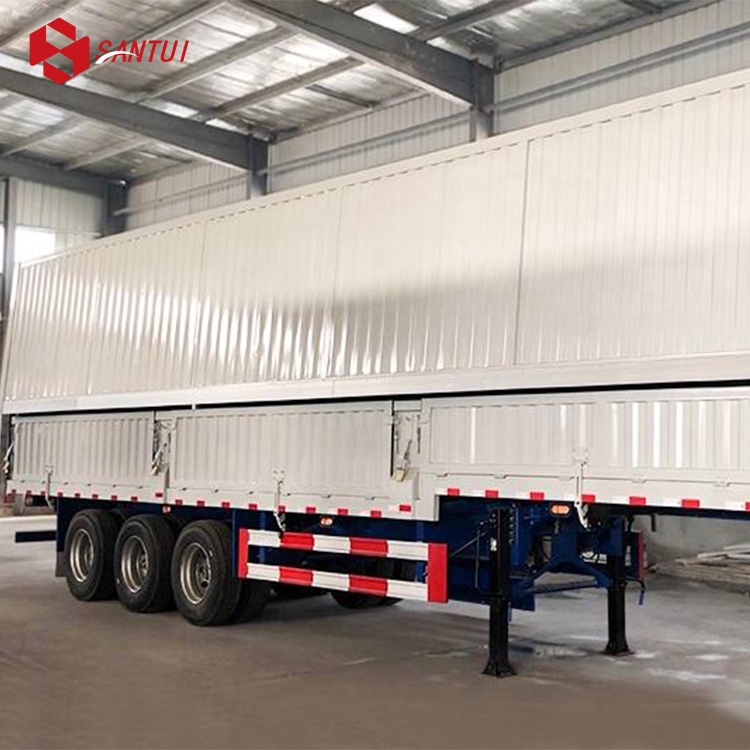 Truck Trailers Car Carrier Truck Trailer Cargo Trailer Wing Van Wingspan Semi Trailer Steel High Quality 3 Axles 40ft