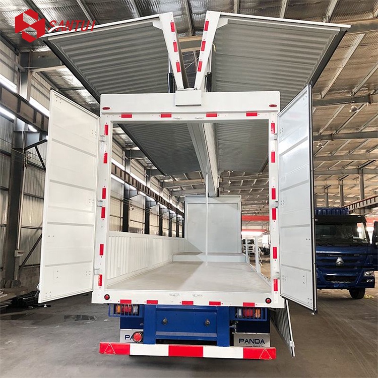 Truck Trailers Car Carrier Truck Trailer Cargo Trailer Wing Van Wingspan Semi Trailer Steel High Quality 3 Axles 40ft