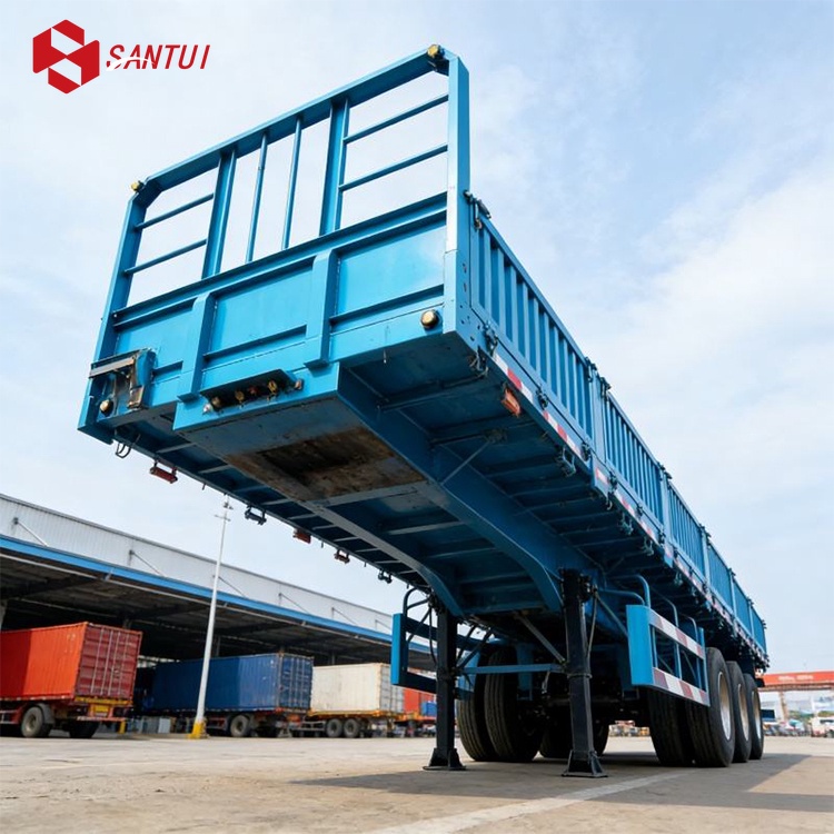 Side-wall semi-trailer / trailer for transporting livestock goods
