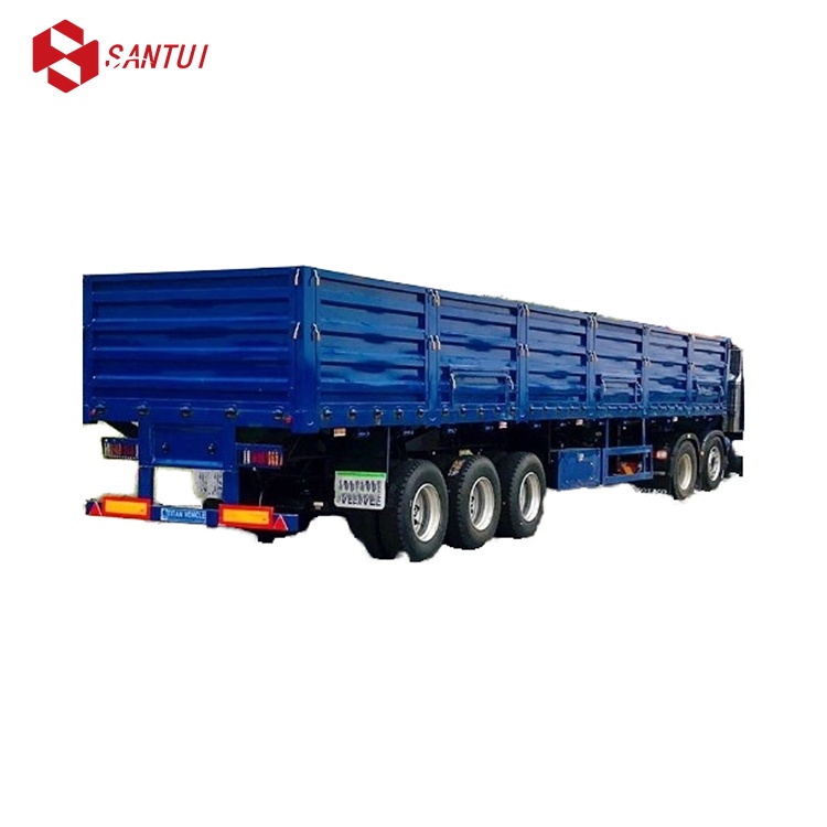 Factory Supply 40 Ton Side Panel Semi Trailer / New / Refurbished Flatbed Semi-Trailers