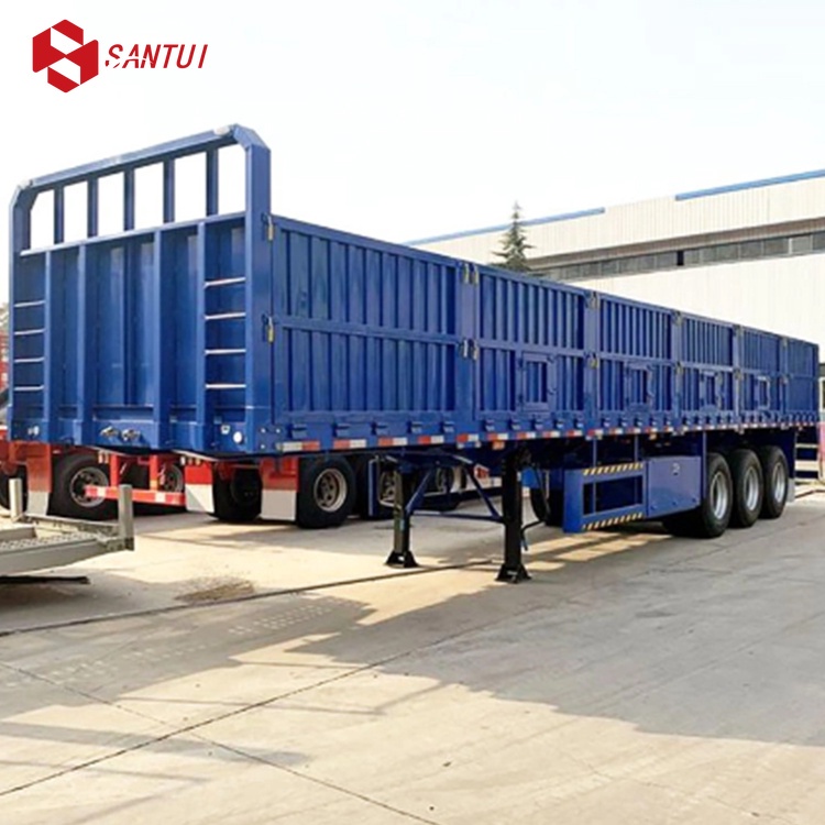 Factory Supply 40 Ton Side Panel Semi Trailer / New / Refurbished Flatbed Semi-Trailers