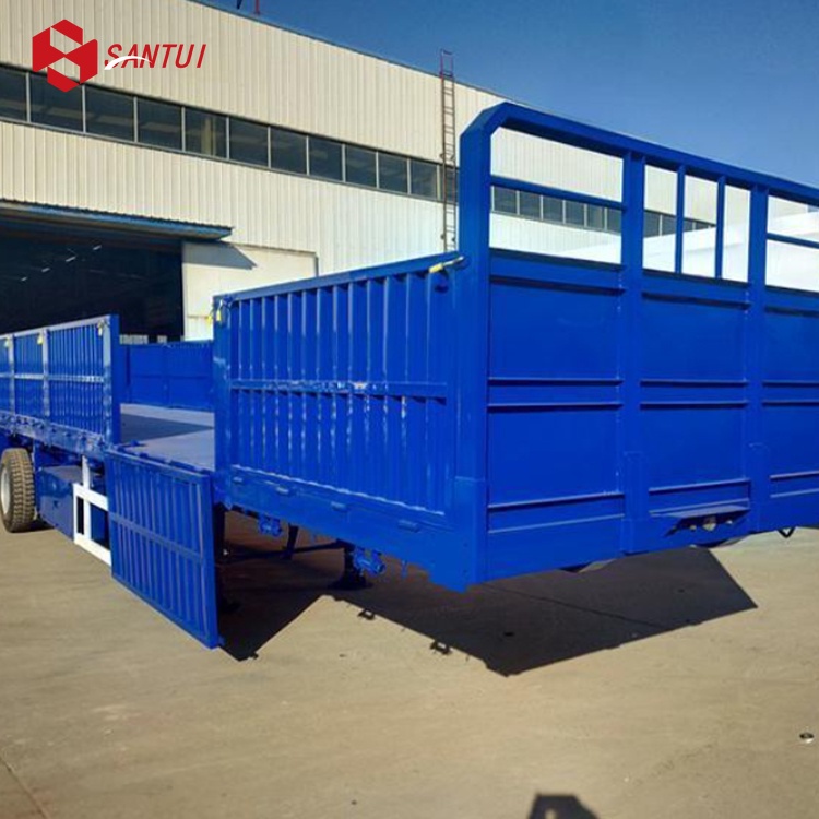 Factory Supply 40 Ton Side Panel Semi Trailer / New / Refurbished Flatbed Semi-Trailers