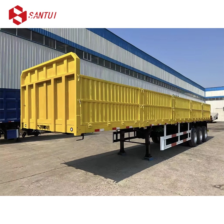 Factory Supply 40 Ton Side Panel Semi Trailer / New / Refurbished Flatbed Semi-Trailers