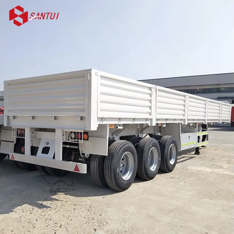 Factory Supply 40 Ton Side Panel Semi Trailer / New / Refurbished Flatbed Semi-Trailers