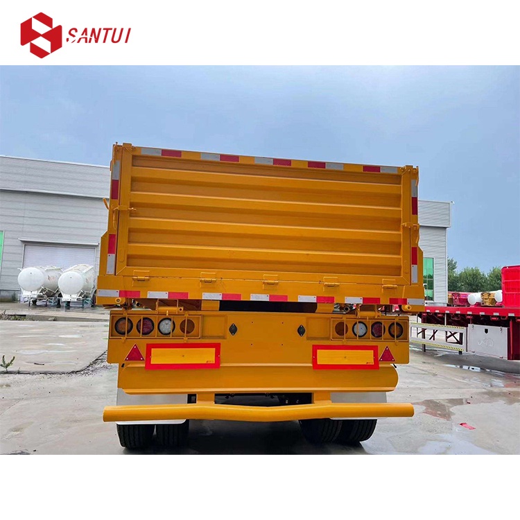 Factory Direct 3Axle Steel Panel Fence Side Wall Semi Trailer with 40-80Ton Payload