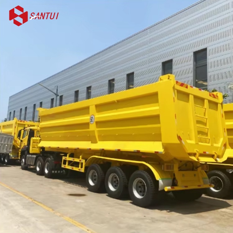 2 Axle / 3 Axle / 4 Axle Side Dump Steel Semi Trailer