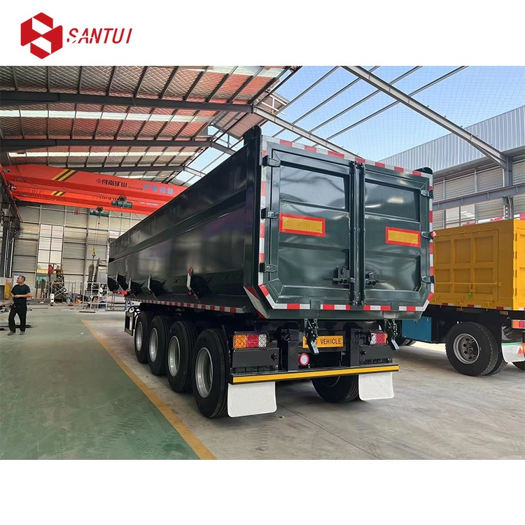 Heavy Duty Rear Dump Semi Trailer Back Dump Tipper Truck with Big Volume / New / Refurbished  Dump Semi-Trailer
